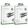 Кабель Acefact C1-02, USB Type-A to Lightning, 2.4A, 1.2м, Black (AFC1-02B)