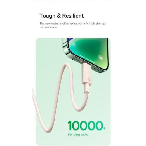 Кабель Baseus Habitat Series Fast Charging Cable, USB Type-C to Lightning, 20W, 1м, Natural Green (P10360201631-00)