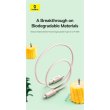 Кабель Baseus Habitat Series Fast Charging Cable, USB Type-C to Lightning, 20W, 2м, Wheat Pink (P10360201421-01)