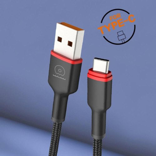 Кабель WUW X203, USB Type-A to USB Type-C, 2.4А, 1м, Black (6972573336203)
