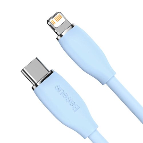 Кабель Baseus Jelly Liquid Silica Gel Fast Charging Data Cable, USB Type-C to Lightning, 20W, 1.2м, Blue (CAGD020003)