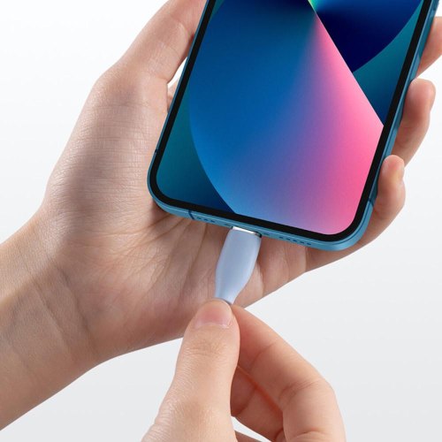 Кабель Baseus Jelly Liquid Silica Gel Fast Charging Data Cable, USB Type-C to Lightning, 20W, 1.2м, Blue (CAGD020003)
