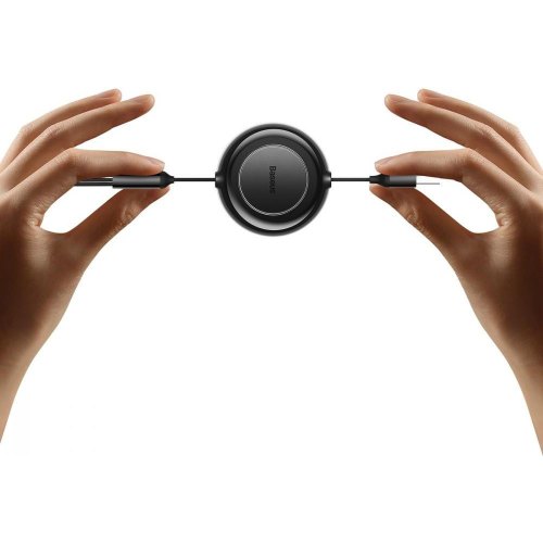 Кабель Baseus Bright Mirror 2 Series Retractable 3-in-1, USB Type-A to Micro USB/Lightning/USB Type-C, 3.5A, 1.1м, Black (CAMJ010001)