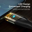 Кабель Essager Interstellar Transparent Design USB Charging Cable, USB Type-C to USB Type-C, 100W, 1м, Black (EXCTT1-XJ01-P)