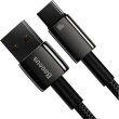 Кабель Baseus Tungsten Gold Fast Charging Data Cable, USB Type-A to USB Type-C, 100W, 2м, Black (CAWJ000101)