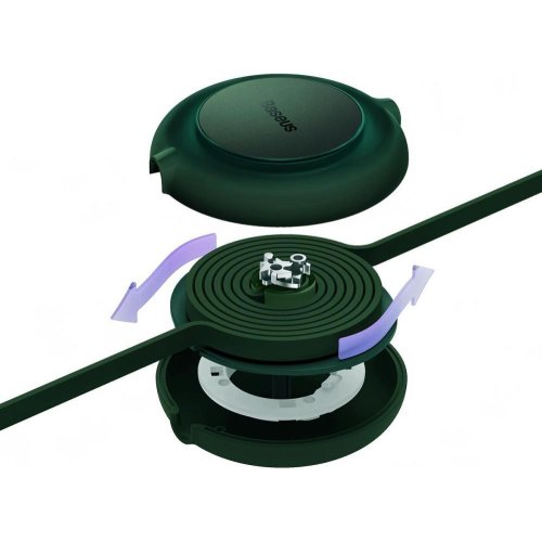 Кабель Baseus Bright Mirror 2 Series Retractable 3-in-1, USB Type-A to Micro USB/Lightning/USB Type-C, 3.5A, 1.1м, Green (CAMJ010006)