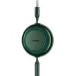 Кабель Baseus Bright Mirror 2 Series Retractable 3-in-1, USB Type-A to Micro USB/Lightning/USB Type-C, 3.5A, 1.1м, Green (CAMJ010006)