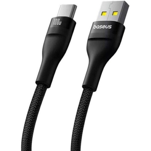 Кабель Baseus Flash 2 Charging Cable, USB Type-A to USB Type-C, 100W, 1м, Cluster Black (P10311804111-00)