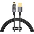 Кабель Baseus Explorer Series Auto Power-Off Fast Charging Data Cable, USB Type-A to Lightning, 2.4A, 1м, Black (CATS000401)