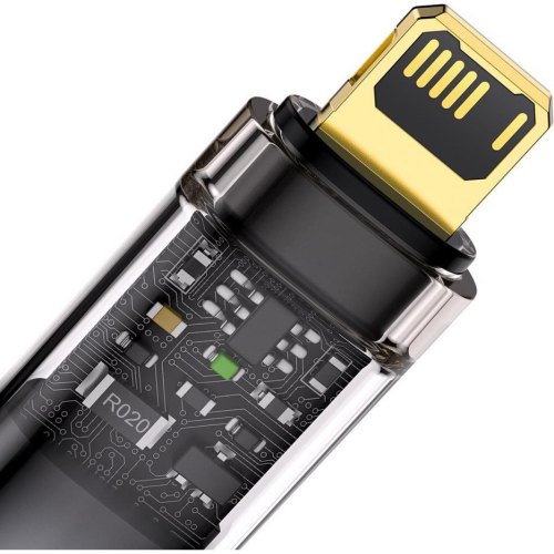 Кабель Baseus Explorer Series Auto Power-Off Fast Charging Data Cable, USB Type-A to Lightning, 2.4A, 1м, Black (CATS000401)