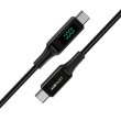 Кабель Acefact C6-03, USB Type-C to USB Type-C, 5A, 100W, дисплей, 2м, Black (AFC6-03B)