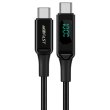Кабель Acefact C6-03, USB Type-C to USB Type-C, 5A, 100W, дисплей, 2м, Black (AFC6-03B)