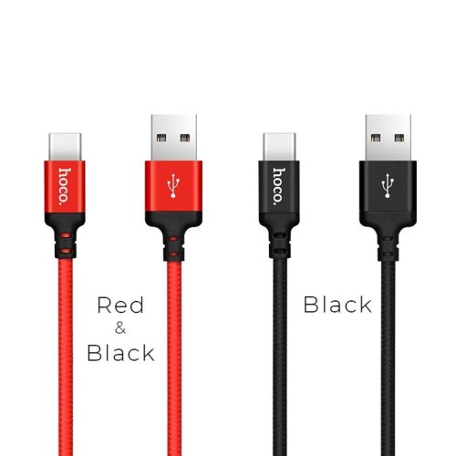 Кабель Hoco X14, USB Type-A to USB Type-C, 3A, 1м, Black (6957531062868)