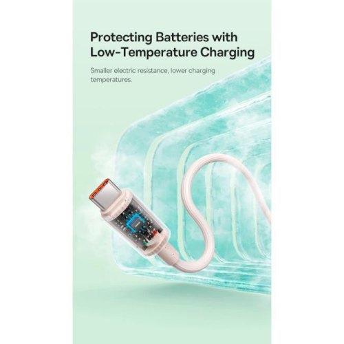 Кабель Baseus Habitat Series Fast Charging Cable, USB Type-A to USB Type-C, 100W, 2м, Natural Green (P10360203631-01)