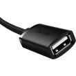 Кабель-подовжувач Baseus AirJoy Series, USB Type-A (M) to USB Type-A (F), USB 2.0, 0.5м, Cluster Black