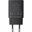 Мережевий зарядний пристрій Baseus Cube Fast Charger, USB Type-A/USB Type-C, 30W, EU, Cluster Black (P10111404113-00)