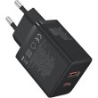 Мережевий зарядний пристрій Baseus Cube Fast Charger, USB Type-A/USB Type-C, 30W, EU, Cluster Black (P10111404113-00)
