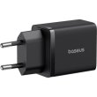 Мережевий зарядний пристрій Baseus Cube Fast Charger, USB Type-A/USB Type-C, 30W, EU, Cluster Black (P10111404113-00)