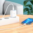 Мережевий зарядний пристрій Hoco C105A Stage, PD 20W, QC 3.0, кабель USB Type-C to Lightning, EU, White (6931474782939)