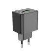 Мережевий зарядний пристрій Borofone BAS14A Erudite, PD 20W, QC 3.0, EU, Black (6941991104947)