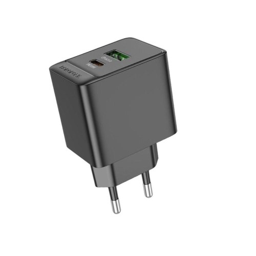 Мережевий зарядний пристрій Borofone BAS14A Erudite, PD 20W, QC 3.0, EU, Black (6941991104947)