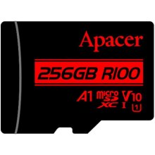 Карта пам'яті microSDXC Apacer, 256Гб, UHS-1 class 10 V10 A1, R100Мб/с, адаптер SD в комплекті (AP256GMCSX10UB-R)