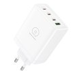 Мережевий зарядний пристрій WUW C158, 3xUSB Type-C/1xUSB Type-A, PD 100W, White