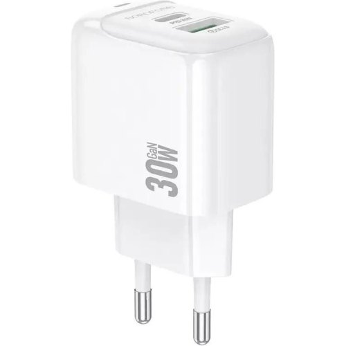 Мережевий зарядний пристрій Borofone BAS45A Potential, PD 30W, QC 3.0, EU, White (6941991113871)