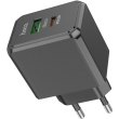 Мережевий зарядний пристрій Hoco CS14A Ocean, PD 20W, QC 3.0, Black (6942007603898)