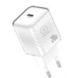 Мережевий зарядний пристрій WUW C225, USB Type-C, 20W, Gan, White