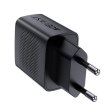 Мережевий зарядний пристрій ACEFAST A78, USB Type-A/USB Type-C, PD 20W, GaN, Black (6974316283256)
