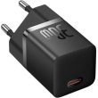 Мережевий зарядний пристрій Baseus GaN5 Fast Charger (mini), USB Type-C, 30W, EU, Black (CCGN070401)