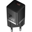 Мережевий зарядний пристрій Baseus GaN5 Fast Charger (mini), USB Type-C, 30W, EU, Black (CCGN070401)