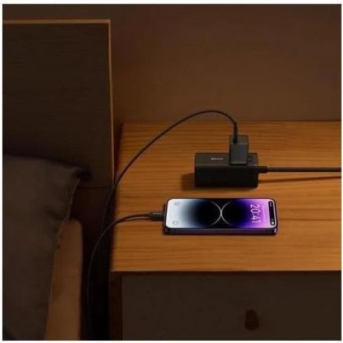 Мережевий зарядний пристрій Baseus GaN5 Fast Charger (mini), USB Type-C, 30W, EU, Black (CCGN070401)