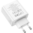 Мережевий зарядний пристрій Hoco C113A Awesome, USB Type-A/USB Type-C, PD 65W, White (6931474790910)