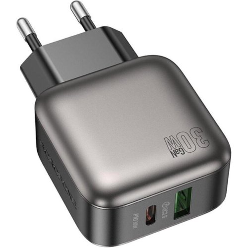Мережевий зарядний пристрій Borofone BAS55A Absolute, PD 30W, QC 3.0, EU, Black (6941991116230)