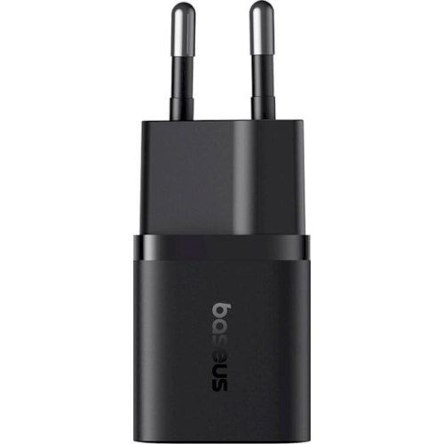 Мережевий зарядний пристрій Baseus GaN5 Fast Charger (mini), USB Type-C, 25W, кабель в комплекті, EU, Cluster Black (P10110909113-01)