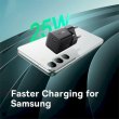 Мережевий зарядний пристрій Baseus GaN5 Fast Charger (mini), USB Type-C, 25W, кабель в комплекті, EU, Cluster Black (P10110909113-01)