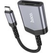 Кардрідер Hoco UA25 2-in-1, USB Type-C, Metal Gray (6942007608862)