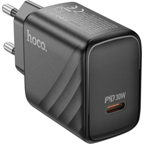 Мережевий зарядний пристрій Hoco CS22A Value, PD 30W, Black (6942007609913)