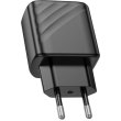 Мережевий зарядний пристрій Hoco CS22A Value, PD 30W, Black (6942007609913)