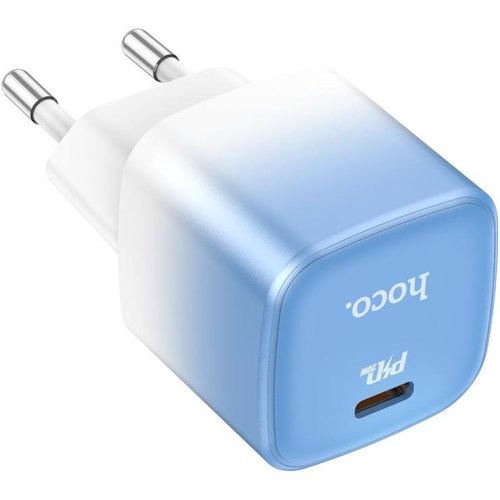 Мережевий зарядний пристрій Hoco C101A, PD 20W, Ice Blue (6931474769374)