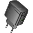 Мережевий зарядний пристрій Hoco CS61A Bright, PD 30W, QC 3.0, EU, Black (6942007638425)