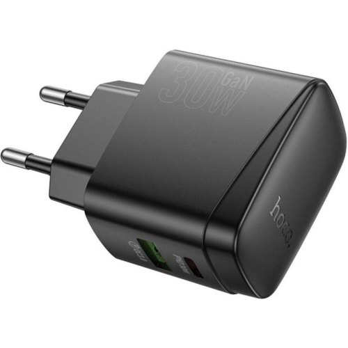 Мережевий зарядний пристрій Hoco CS61A Bright, PD 30W, QC 3.0, EU, Black (6942007638425)