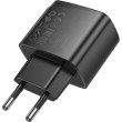 Мережевий зарядний пристрій Hoco CS61A Bright, PD 30W, QC 3.0, EU, Black (6942007638425)