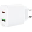 Мережевий зарядний пристрій ACEFAST A25, USB Type-A/USB Type-C, PD 20W, White (AFA25W)