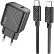Мережевий зарядний пристрій Hoco CS22A Value, PD 30W, кабель USB Type-C to USB Type-C, Black (6942007609937)