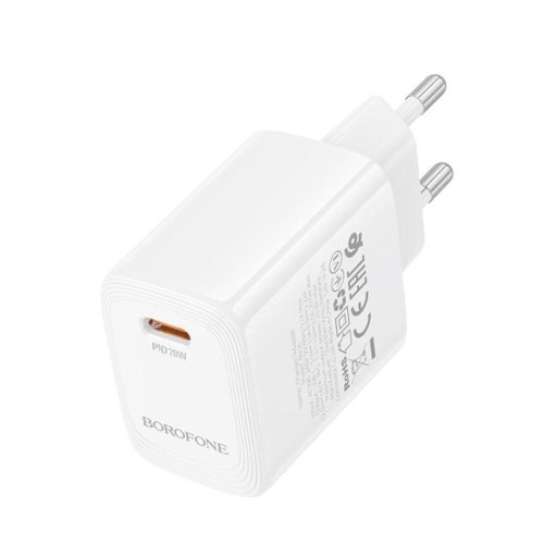 Мережевий зарядний пристрій Borofone BN26 Fuente, PD 20W, EU, White (6941991120237)