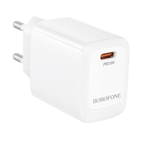 Мережевий зарядний пристрій Borofone BN26 Fuente, PD 20W, EU, White (6941991120237)