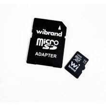 Карта пам'яті microSDXC Wibrand, 128Гб, UHS-1 class 10, адаптер SD в комплекті (WICDHU1/128GB-A)